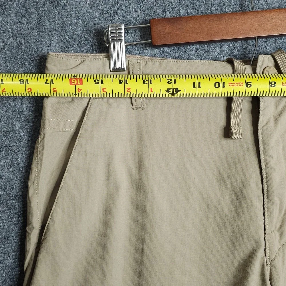 The North Face Shorts Mens 34 Beige Khaki Tan Nylon Hiking Outdoor Drawstring